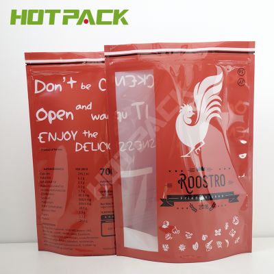 Custom Printing  Food Packaging  Aluminum Stand Up Pouch With Clear Window
