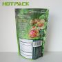 Eco friendly recycled kraft paper stand up food pouch zipper packaging bag for banana flour