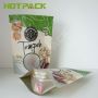 Resealable matte finished plastic food packaging bag stand up zipper mylar pouch with window