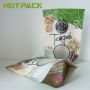 Resealable matte finished plastic food packaging bag stand up zipper mylar pouch with window