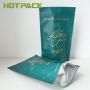 Hologram matte finished stand up zip lock aluminum foil packaging bag for hair care with own logo