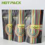 Custom printing matter packaging clothing socks stand up zipper pouches bags with logo