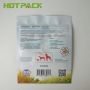 Custom plastic dog food 3 side seal packaging flat bags with zipper