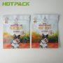 Custom plastic dog food 3 side seal packaging flat bags with zipper