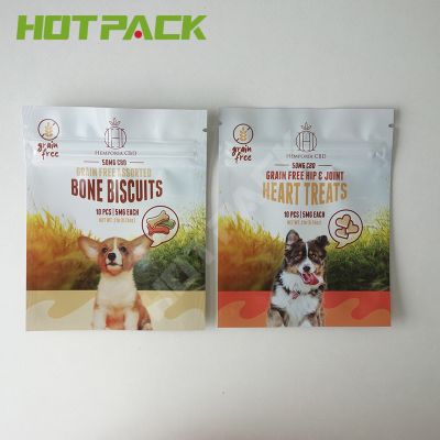 Custom logo aluminum foil reusable pet Snack Sticks food plastic three side seal bags with zipper 