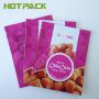 Matte Wholesale Heat Seal Mylar Snack food Plastic Three Side Seal Packaging Bags