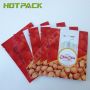 High Quality Food Grade Laminated Aluminum Foil Zipper Nut Food 3 Side Seal Bags 