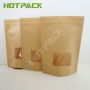 Custom Print Food kraft paper stand up pouch packing bag with clear window