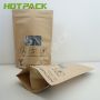 Hot Sale Custom  Kraft Zipper Paper Protein Food Stand Up Packaging Bags