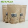 Hot Sale Custom  Kraft Zipper Paper Protein Food Stand Up Packaging Bags