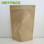 Custom printing resealable kraft paper stand up body scrub packaging bag