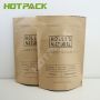 Custom printing resealable kraft paper stand up body scrub packaging bag