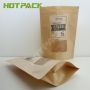Custom printing food package chia seed kraft paper stand up pouch packaging bag