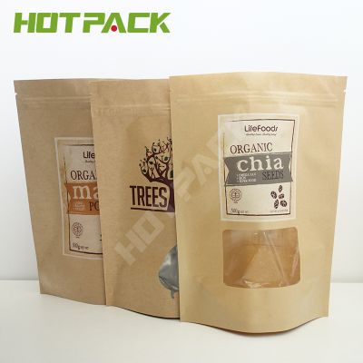 Custom Powder Sugar Stick Packaging Kraft Paper Edible Stand Up Pouch