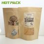Custom Print Food stand up pouch kraft paper packing bag with  zipper