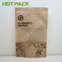 Custom print food grade stand up pouch zipper top seal snack flour food kraft paper packaging bag