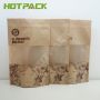 Hot Sale Custom Food Grade Mylar Kraft Paper Seed Stand Up Packaging Bags Wtih Window