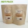 Custom printed zip lock kraft paper stand up aluminum powder packing bag