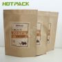 Custom printed zip lock kraft paper stand up aluminum powder packing bag