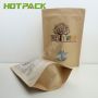 Custom printed zip lock kraft paper stand up aluminum powder packing bag