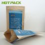 Custom Water Proof manufacture kraft paper 500g whey stand up pouch