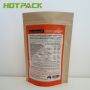 Moisture Proof Food Grade Brown Kraft Paper Stand Up Packaging Bags