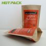 Moisture Proof Food Grade Brown Kraft Paper Stand Up Packaging Bags