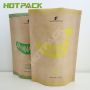 Customized Print  Banana Chips Kraft Paper Edible Food Package Bag With Zipper 