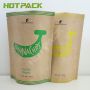 Customized Print  Banana Chips Kraft Paper Edible Food Package Bag With Zipper 