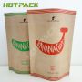 Kraft Paper Foil Mylar Cheese Banana Chips Stand Up Packaging Bags With Zipper