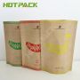 Kraft Paper Foil Mylar Cheese Banana Chips Stand Up Packaging Bags With Zipper