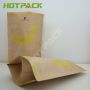 Customized Print  Banana Chips Kraft Paper Edible Food Package Bag With Zipper 