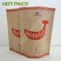 Custom Stand up Kraft Paper Resealable Foil Pouch for Banana Chips Heat Seal Packaging Bag