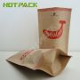 Custom Stand up Kraft Paper Resealable Foil Pouch for Banana Chips Heat Seal Packaging Bag