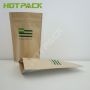 Wholesale printed  kraft paper food packaging stand up pouch with clear window