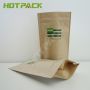 Wholesale printed  kraft paper food packaging stand up pouch with clear window