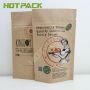 Custom Printing Food Grade Brown Kraft Paper With Zipper Food Packaging Bag