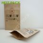 Custom Printing Food Grade Brown Kraft Paper With Zipper Food Packaging Bag