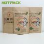 Custom Printing Food Grade Brown Kraft Paper With Zipper Food Packaging Bag
