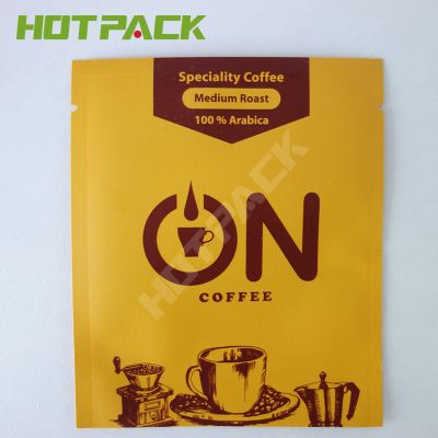 Custom Size Smell Proof Foil Small Three Side Seal Bags For Coffee Packaging
