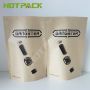 Wholesale Custom Printing Natural Kraft Paper Zipper  Stand up Pouch  With Window