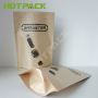 Wholesale Custom Printing Natural Kraft Paper Zipper  Stand up Pouch  With Window