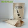 Wholesale Custom Printing Natural Kraft Paper Zipper  Stand up Pouch  With Window