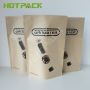 Wholesale Custom Printing Natural Kraft Paper Zipper  Stand up Pouch  With Window