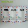 Custom food grade zipper stand up pouch kraft paper packing bag with clear window for nut fruit 
