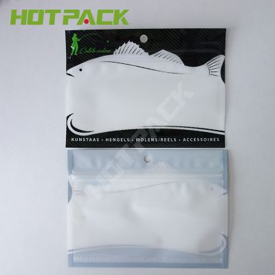 Matte print mylar smell proof plastic food grade fish food 3 side seal bag with zipper