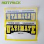 Custom soft plastic reusable zipper pouch 3 side seal bag for fish lure with clear window