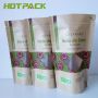 Wholesale stand up zipper pouch  natural macadamia nuts 125g kraft paper bag with window