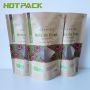 Wholesale stand up zipper pouch  natural macadamia nuts 125g kraft paper bag with window