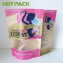 Custom Food Packaging Bag Cashews Nut Zipper Kraft Paper Stand Up Pouch With Clear Window 